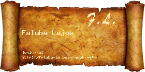 Faluba Lajos névjegykártya